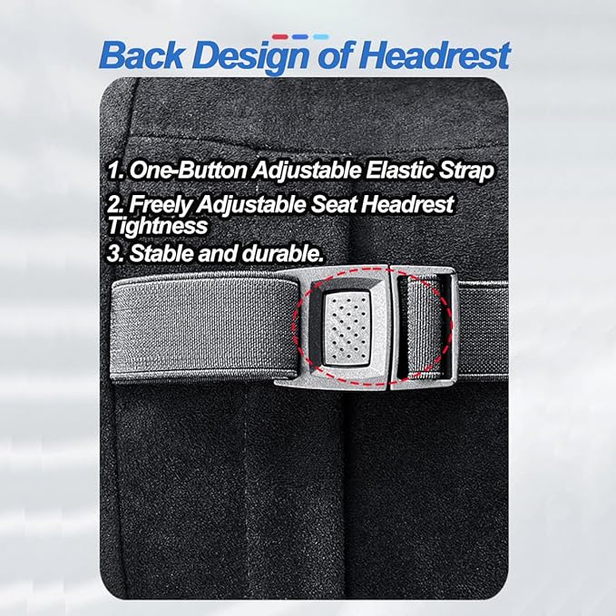 Car Headrest Pillow for BMW Interior Accessories, Neck Cushion MTri-Style 3-Color Stripe Design, Microfiber Suede Cover, High-Resilience Foam, Sporty Interior Decor for Driving Comfort, 1 pcs