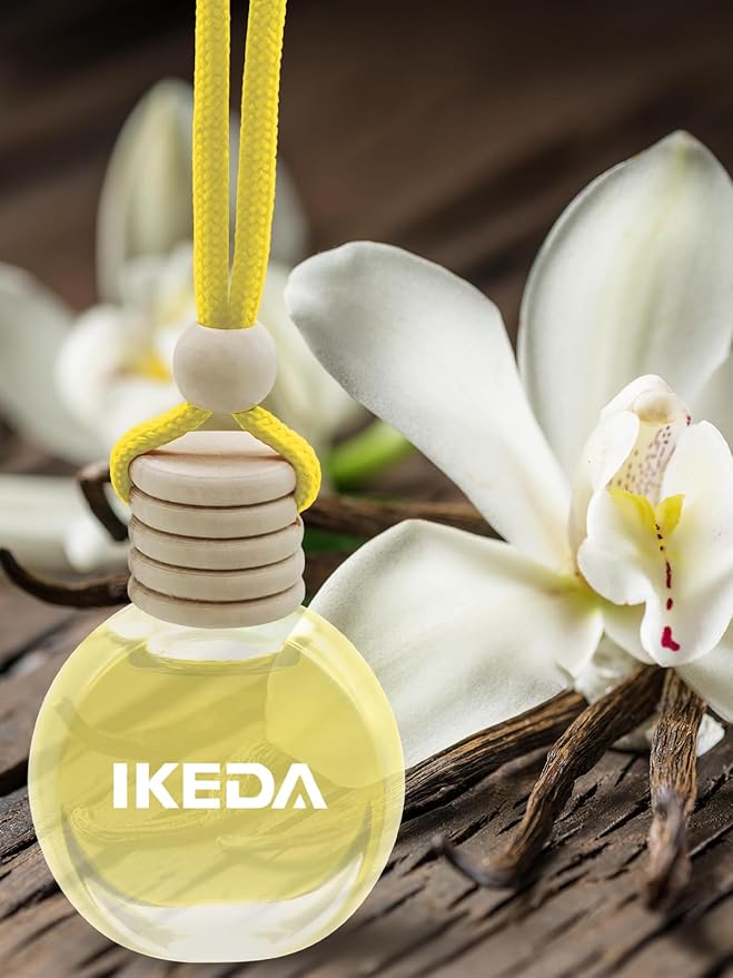Ikeda Car Air Freshener: Hanging Car Smell Air Freshener | 10ml Hanging Car Perfume | Long Lasting Fragrance | Strong Scents Diffuser for Auto Home (Pineapple)
