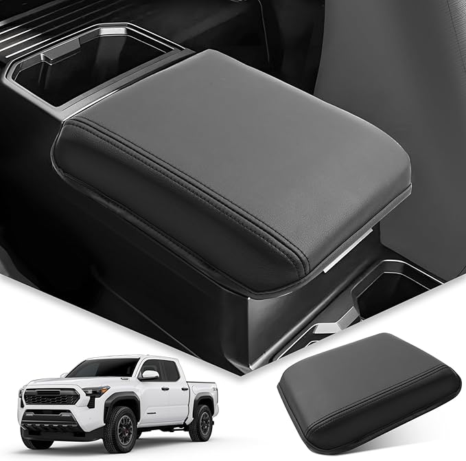 BIBIBO for 2024 2025 2026 Toyota Tacoma Center Console Cover Armrest 2024-2026 Toyota Tacoma SR /SR5/TRD PreRunner/Limited/Trailhunter/TRD Pro Arm Rest Cover 2024 2025 2026 Tacoma Accessories
