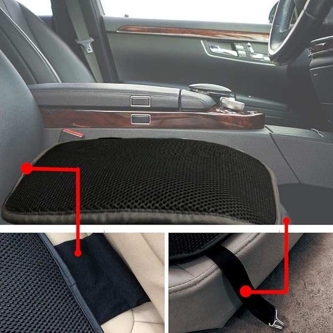 Big Ant Breathable Car Seat Cushion, 1PC Car Interior Seat Cover Cushion Pad Mat for Auto Supplies Home Office Chair (Black)