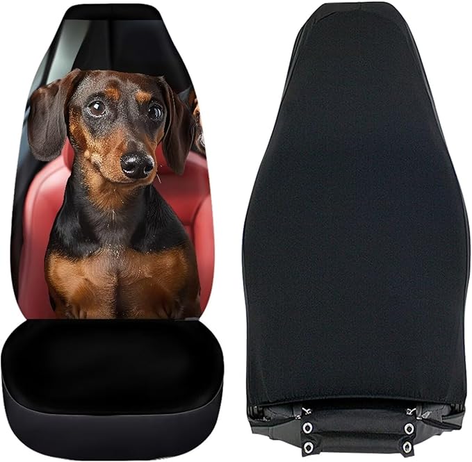 Dachshund Driver Car Seat Cover Front Seats Only,Lightweight Driver Seat Cover All Season Bucket Seat Covers for Cars Trucks and SUVs