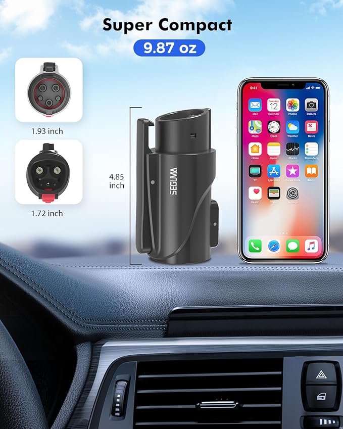 NACS to J1772 Adapter, Max 80Amp 250V J1772 EV Charging Adapter to Tesla Charger, Compatible with Tesla High Power Wall Connector, Home Mobile Chargers, Destination Charger, Suits for SAE J1772 EVs