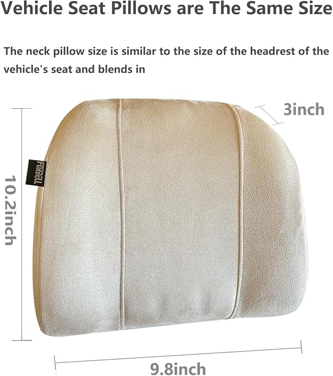 Car Headrest Pillow Soft Suede Fabric Memory Foam Car Neck Pillow Ultimate Comfort and Support for Driving and Travel