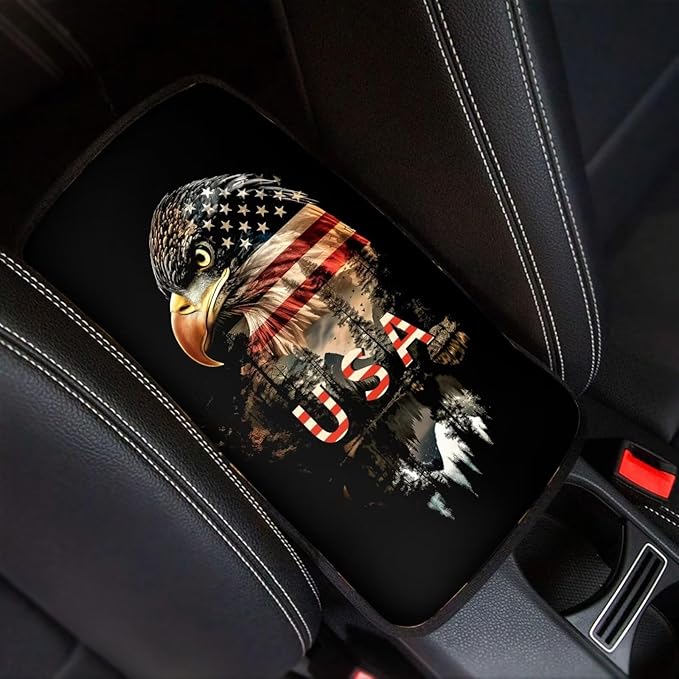 Eagle USA Flsg Car Armrest Pads Car Armrest Cushion Arm Rest Covering Car Middle Console Covers Non Slip Universal Fit for Truck Auto SUV Car Accessories