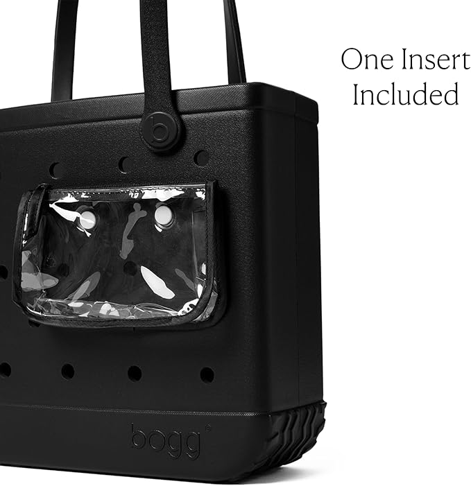 BOGG BAG Medium Tote – 15” x 12.5” x 5” – Durable, Washable, Tip-proof – Beach, Pool, Boat, Work, Sports (Lbd Black)