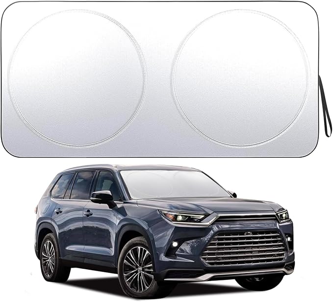 Windshield Sun Shade Car Window Shade UV Reflector Keeps Vehicle Cool Folding Sun Visor Heat and Sun Reflector (Large 63 x 33.9 inches