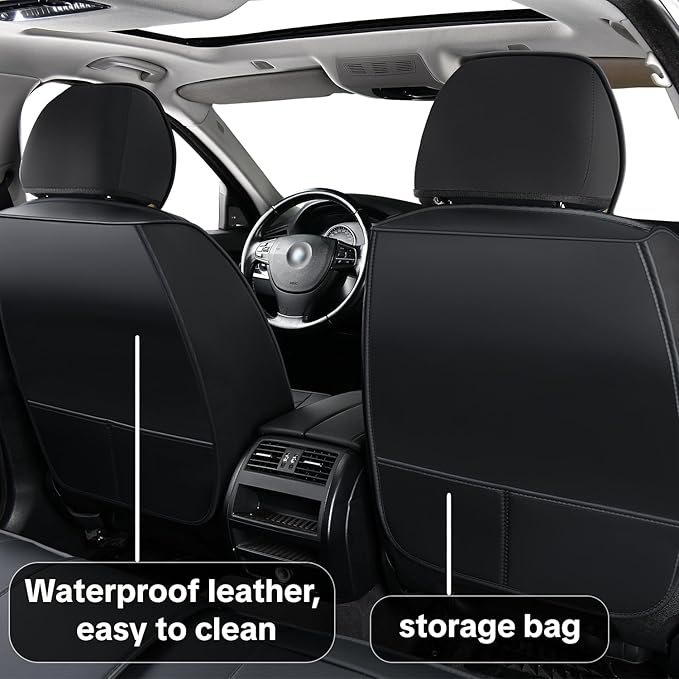 Red Lines Car Seat Covers for Ford Bronco Sport 2021-2025 Car Seat Cover, Waterproof Faux Leather, 5 Piece Full Set, Wear Resistance, Easy to Clean and Install, Beautify Interior