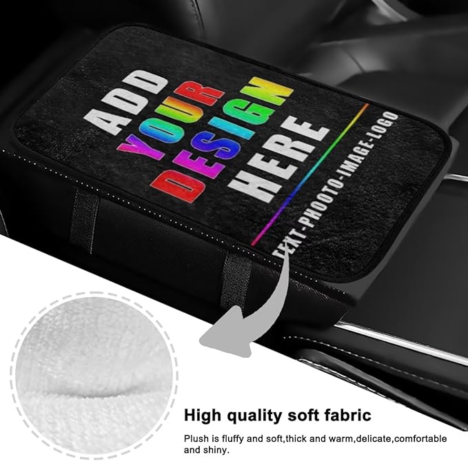 Custom Console Cover Armrest Pad Warm Non-Slip Armrest Cover for Car Easy Install Full Coverage Armrest Cover Center Console Cushion Compatible with Cars,SUV,Trucks