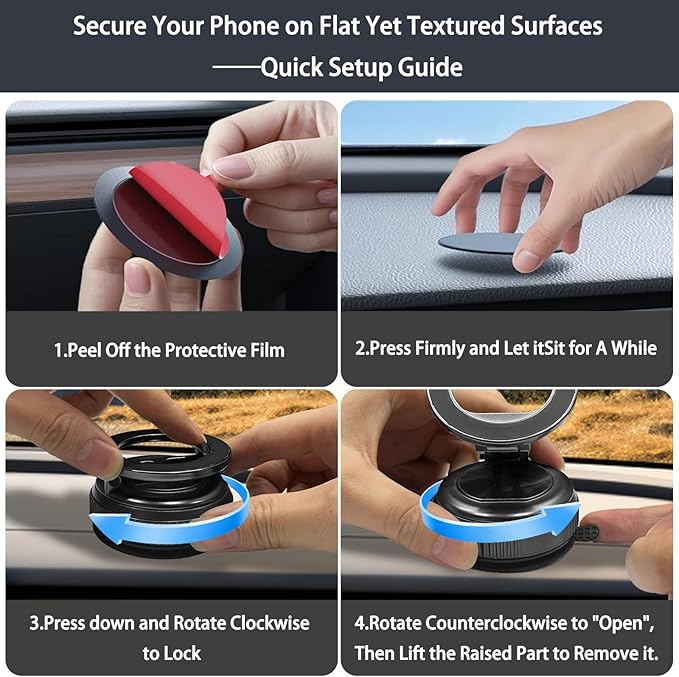 JKSML Magnetic Car Phone Holder [98LBS Strongest Suction & 2800gf Magnetic] 360° Adjustable Foldable Car Mount for Magsafe, Versatile for Car/Gym/Mirror Mount/Daily Stand, for iPhone & Android, Black