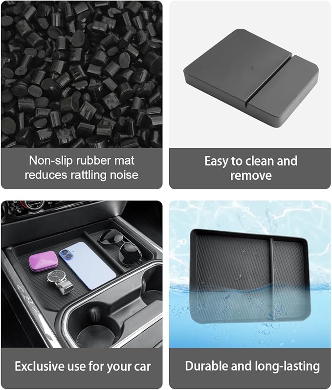 CDEFG for 2024 2025 2026 Chevy Silverado 2500HD 3500HD Center Console Organizer Accessories Middle Console Storage Box, Full Console w/Bucket Seats ONLY(Not for 1500, Not for Front Row w/Three-Seat)