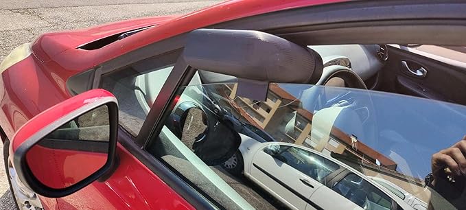 Universal Car Window Side Air Scoop Vent Intake with Adjustable 25-Degree Rotating Outlet Cap, Left and Right Versions Included (Right Side)