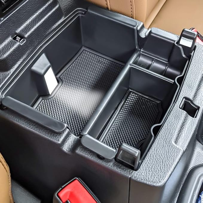 TACOBRO Center Console Organizer Compatible with Jeep Wrangler JL & JLU 2018 2019-2024 2025 2026 Accessories, Gladiator JT Truck 2020 2021 2022 2023-2026 Insert Tray Armrest Storage Box, Black