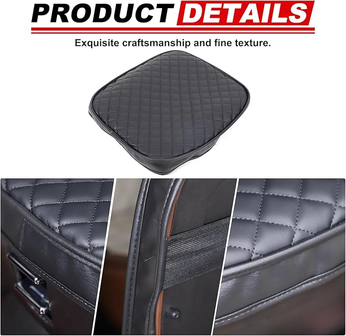 Center Console Armrest Seat Box Cover Compatible with Cadillac Escalade 2007-2014, Cushion Lid Protector Pad Anti-Scratch Interior Accessories (2007-2014 Black)