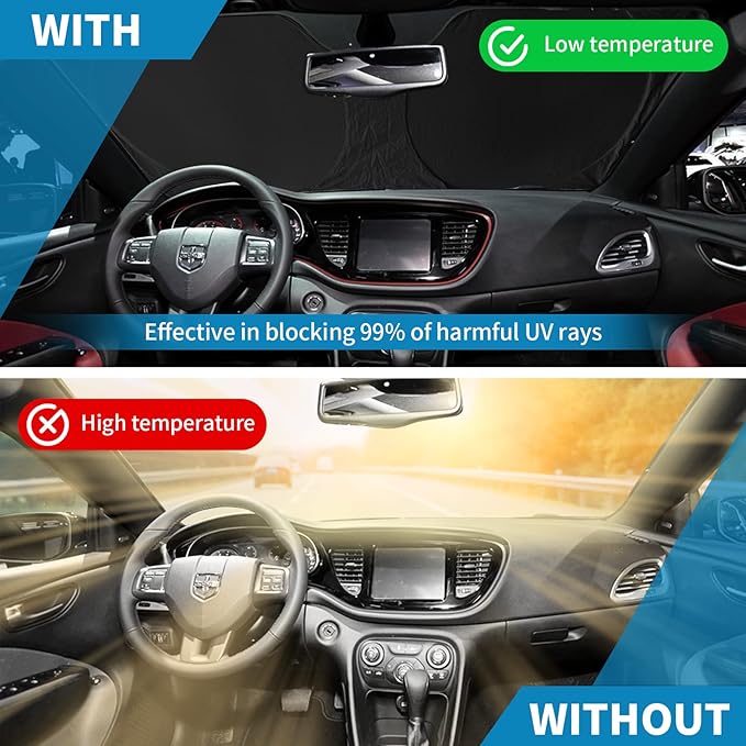 for Impreza Sunshade Windshield Sun Shade for 2017-2024 Subaru Impreza WRX Sedan Hatchback Foldable Windshield Cover for Subaru Legacy Front Window Sun Visor for 2022 Ascent Accessories