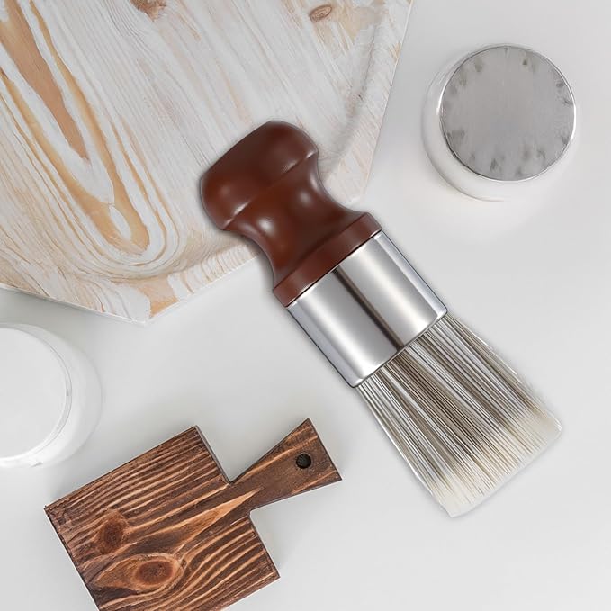 2 PCS Salve Brush for Furniture, Durable Salve Wax Brushing Tool for Leather for Furniture Home Leather Wood Cleaning Tool with Comfortable Handle