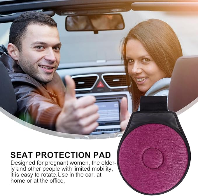 Rotating Car Seat Cushion 360 Degree Swivel Pad with Anti-Slip Base Lightweight Portable for Elderly Pregnant and Mobility Support Use at Home Office or Vehicle