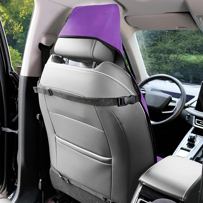INFANZIA Premium Waterproof Seat Cover Towel Protector Neoprene Universal Fit, Upgraded 100% Washable & Removable Non-Slip Sweat Carseat Towel Covers, Perfect for Gym/Yoga/Workout（Purple,1PCS