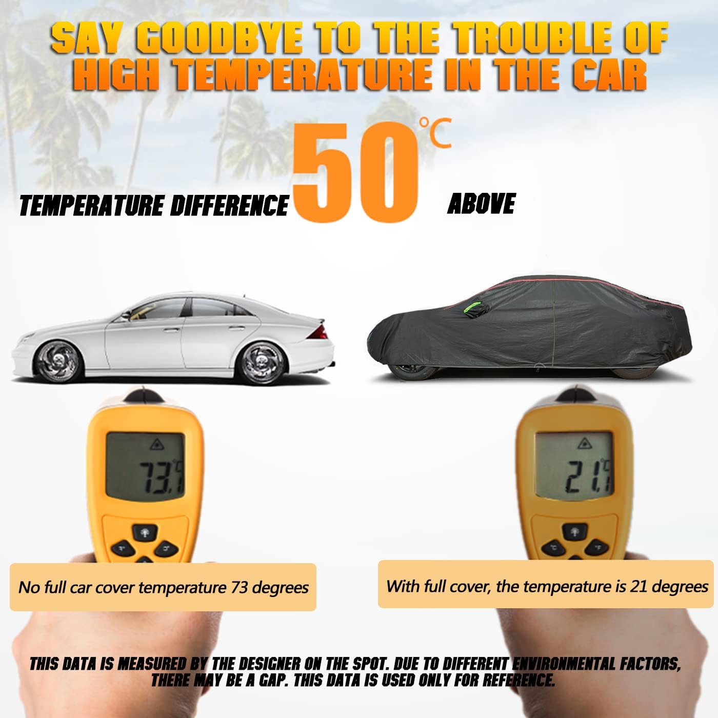 Breathable New Material, Waterproof Car Cover, Locks and Zipper Doors, Sunscreen Waterproof UV Prevention Snowproof Wind and Windproof,Suitable for Indoor Outdoor,for Sedan (188" to 198") B3