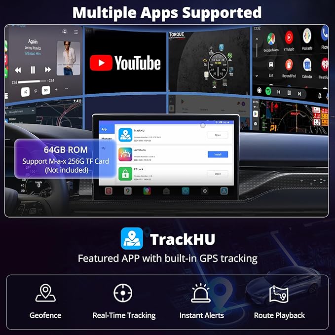 CB6 AI Box CarPlay Wireless CarPlay Adapter & Android Auto – Upgrade Wired to Wireless, Android 13 with GPS Navigation, 4G+64G, 4G LTE, Compatible with Ford, Toyota, Chevrolet, Honda, Hyundai (Black)