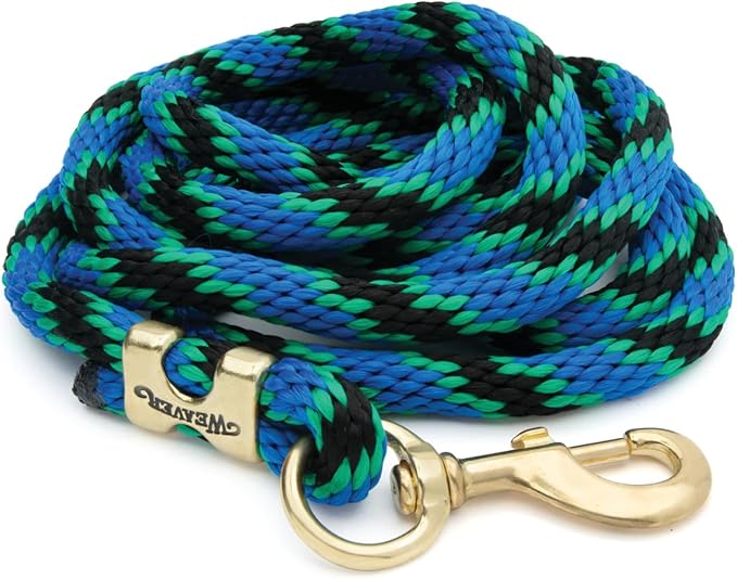Weaver Equine Performance Lead Rope, Long Horse Lead Rope with Quick Halter Attachment, Soft Comfort Grip, Barn Horse Tack for Daily Use & Showing