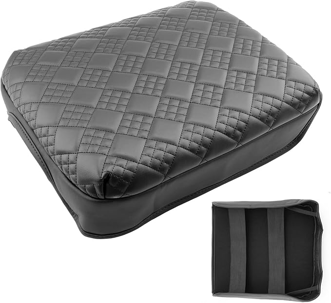 SXCY for 2023 2024 2025 Ford F250 Super Duty Armrest Cover Pad for 2025 Ford F250 Accessories 2025 F250 Center Console Cover 2025 F250 Middle Console Cover w/Soft Cotton Cushion (Added-Pad)