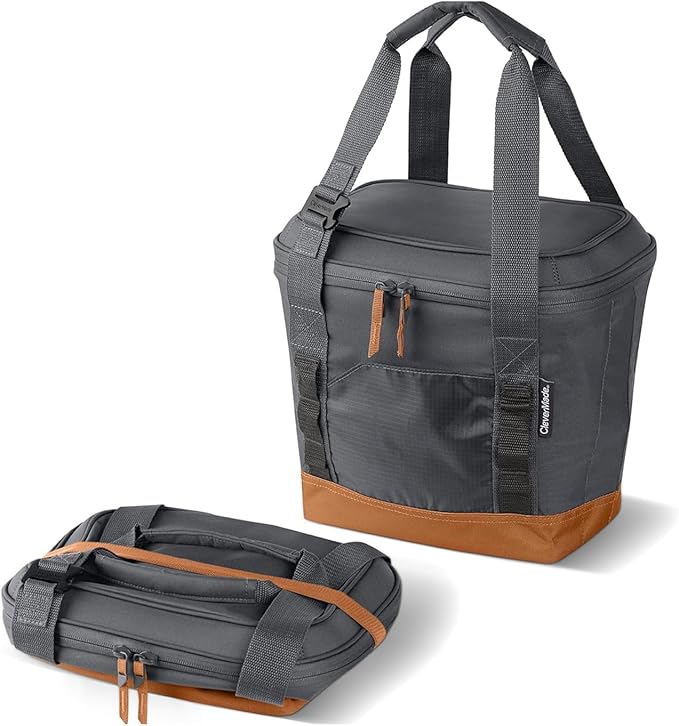 CleverMade Collapsible Insulated Cooler Bag – Leakproof Soft Cooler for Beach, Travel, Car – Bottle Opener