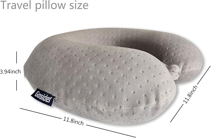 Memory Foam Travel Pillow, Comfortable Travel Neck Pillow U Shape, Support Neck and Head to Relieve Fatigue, Portable Neck Pillow Suitable for Planes, Trains, Self-Driving Cars