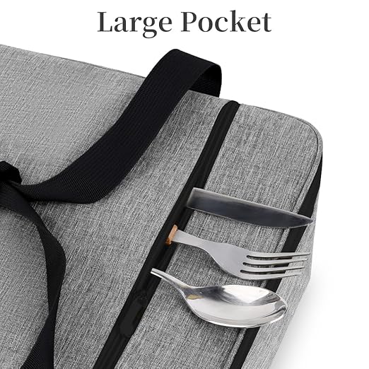 Bodaon Casserole Carriers for Hot or Cold Food, Fits 11"x15"Baking Dish, Bottom Support, Cationic fabric, Portable Warmer for Travel, Keep Warm Food Containers,Keeps Food Hot for Hours, Grey