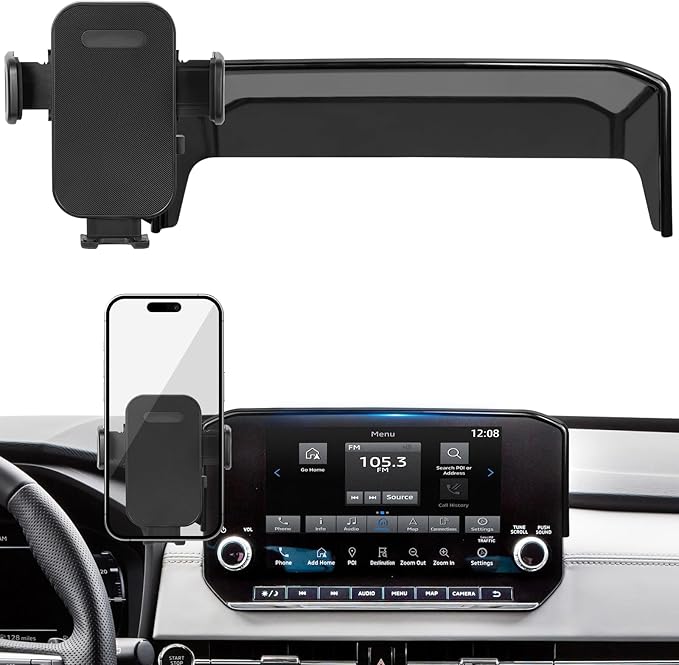 Car Phone Holder Compatible with Mitsubishi Outlander 2022-2024 & 2023-2025 Outlander PHEV 9 inch Cell Phone Mount with Hands-Free & 360°Rotation (NOT Fit 8″Screen)