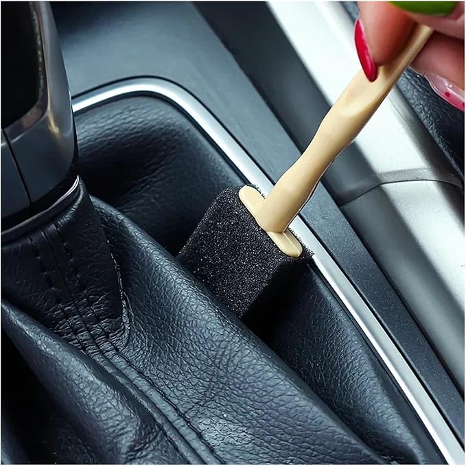 Car Air Conditioner Vent Cleaner Brush – Compact Detailing Tool for Cars, Homes, and Offices – Sponge Head, Sturdy Handle(10pcs)
