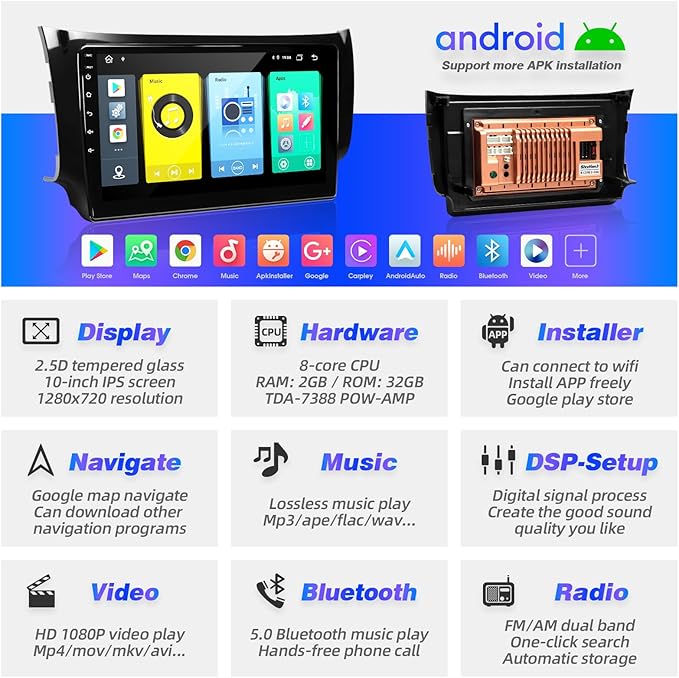 for Sentra Radio 2013-2018 Upgrade Compatible with Wireless Carplay Android Auto,Android Car Stereo Touchscreen Bluetooth Navigation GPS WiFi FM/AM Multimedia Player Backup Camera Head Unit