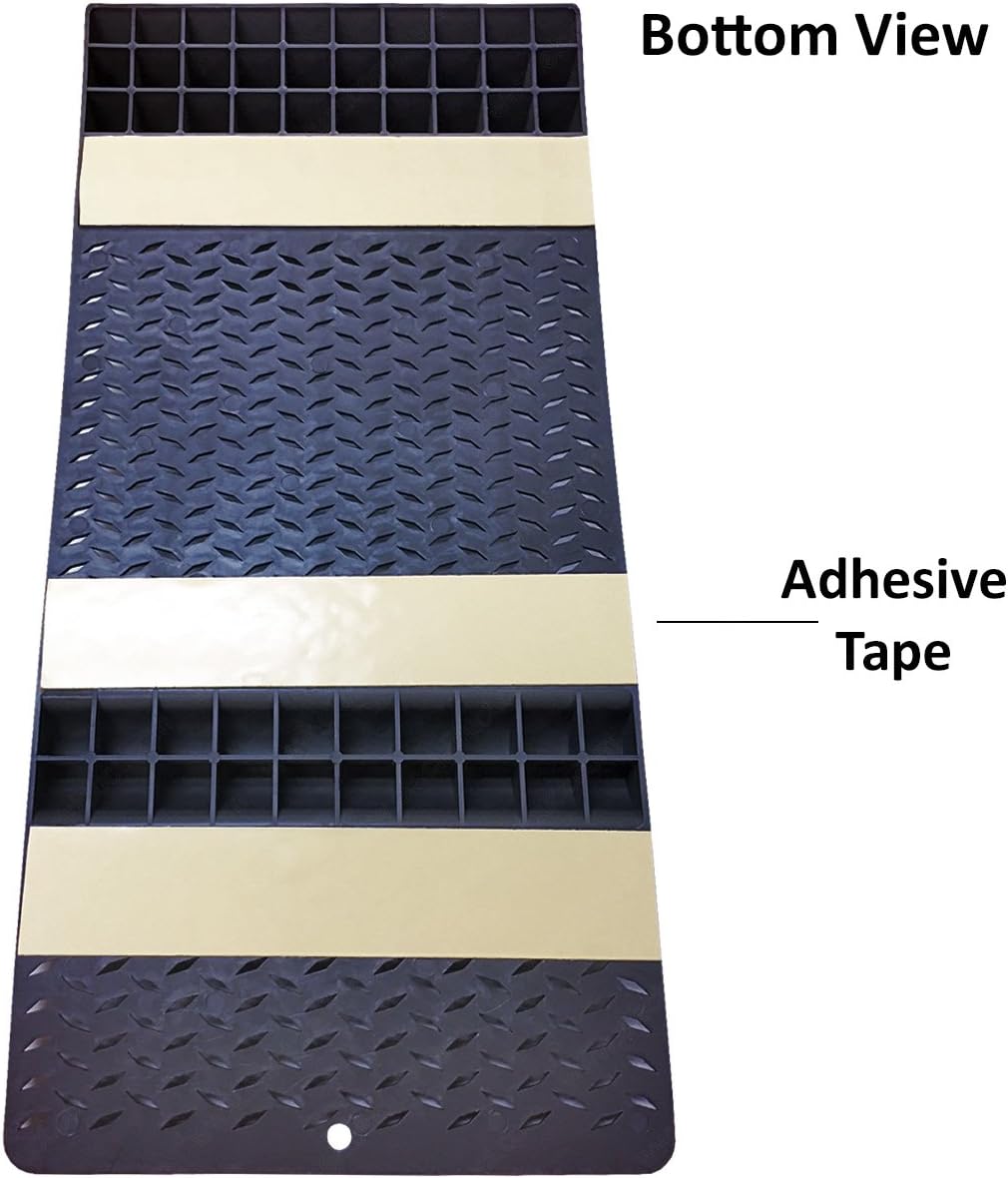 Electriduct Pack of 6 Plastic Parking Mat Guides for Garage Vehicles, Antiskid Car Safety Park Aid - Yellow