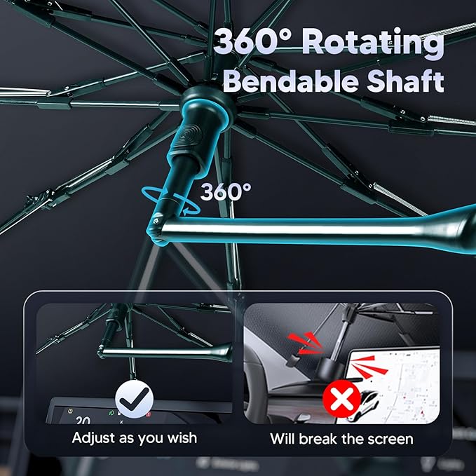 Autorder Windshield Sun Shade Umbrella for 2022-2026 Hyundai Santa Cruz Accessories,Upgraded Ice Crystal Material,Easy Setup Umbrella Sunshade for Car Windshield,100% Sun Blocking