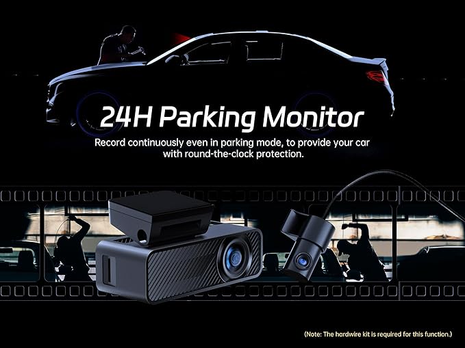 Pelsee P1 Duo 4K Dash Cam Front and Rear, 64GB SD Card, 4K+1080P Dual Dash Camera for Cars, Wi-Fi & App Control, 1.5’’IPS Display Car Camera, Voice Control, Night Vision, 24H Parking Mode, G-Sensor