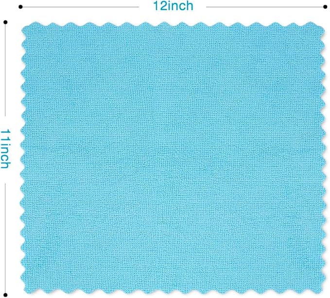 Orighty Cleaning Cloths 12x12 inch, Pack of 24, Highly Absorbent Microfiber Cleaning Supplies, Lint Free Cloths for Multiple-use, Powerful Cleaning Rags for House, Kitchen, Car Care (Blue)