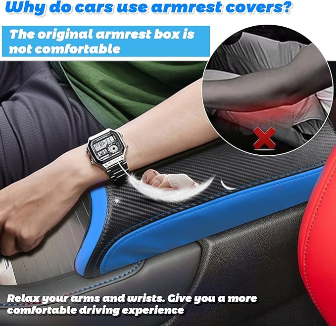 SHAOHAO 2023 RDX Armrest Cover for 2022 2023 Acura RDX Center Console Cover, Middle Console Lid Cover 2023 RDX Armrest Seat Box Protector Pad Elbow Arm Rest Cushion for 2022 2023 Acura RDX