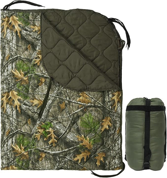 Military Poncho Liner 60”x 79” Camping Blanket Insulation Compact Waterproof for Travel Stadium Outdoor Camping