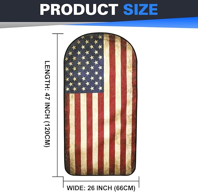 ZIMABLUE 1-Pack American Flag Car Seat Towel Protector - Waterproof & Sweatproof Seat Cover for Post-Gym, Beach, Yoga & Sports - Non-Slip Universal Fit for SUV, Sedan - Machine Washable