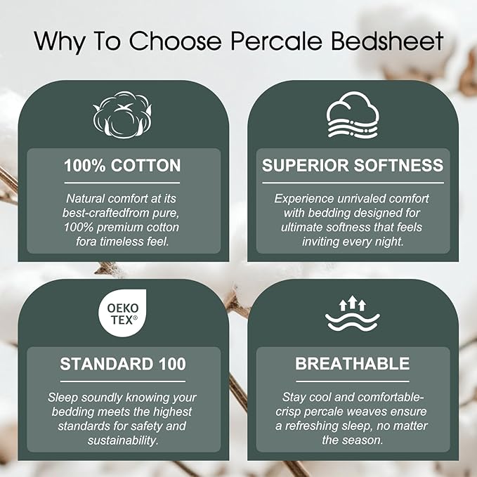 Ivellow Twin Sheets Set Kids 100% Natural Cotton Sheets Soft Breathable Lightweight Percale Bed Sheets 16" Deep Pocket Cartoon Dog Puppy Patterned Sheets Kids Twin Bedding Toddler Teen Dorm Essentials