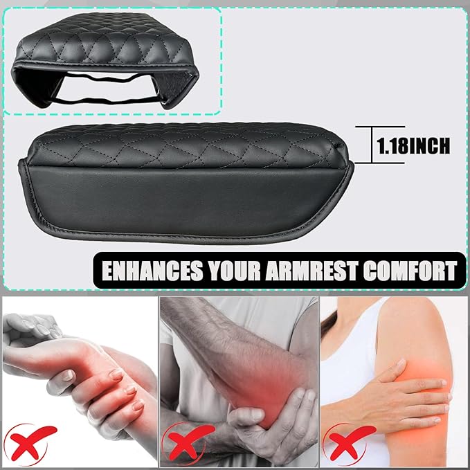 Center Console Cover for Santa Fe 2019 2020 2021 - Soft Armrest Pad Middle Console Cover Protector Cushion for Hyundai Santa Fe 2019 2020 2021 Interior Accessories
