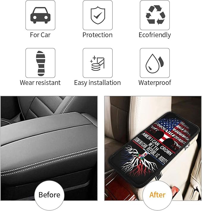 DARLEKS Car Armrest Cushion Auto Center Console Cover Pad Car Handrail Box Universal Decoration Mat