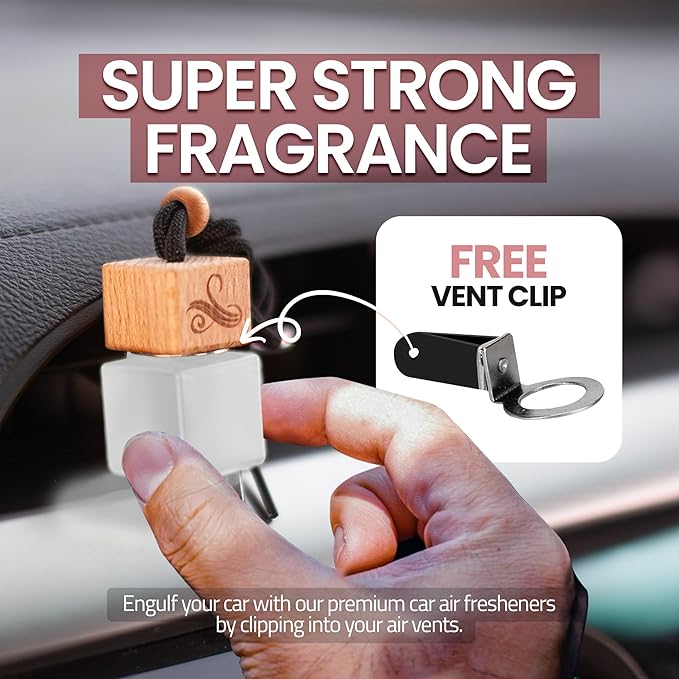 Inspired by Lua V.ezt Bell Car Air Freshener for Women | Long Lasting Luxury Diffuser | Automotive Scent Perfume | Vent Clip Air Freshener | Odor Eliminator Technology | Ladies Car Diffuser Scents 8ML