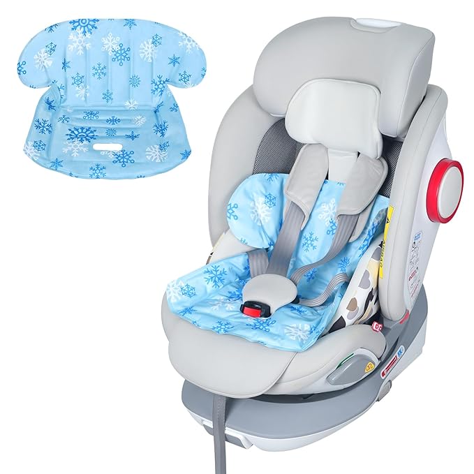 Orzbow Car Seat Cooling Pad for Babies, Toddlers, and Kids | Carseat Cooler Pad with Waterproof Seat Liner | Comfortable and Durable Cooling Cushion for Strollers, Baby Summer Essentials, Blue