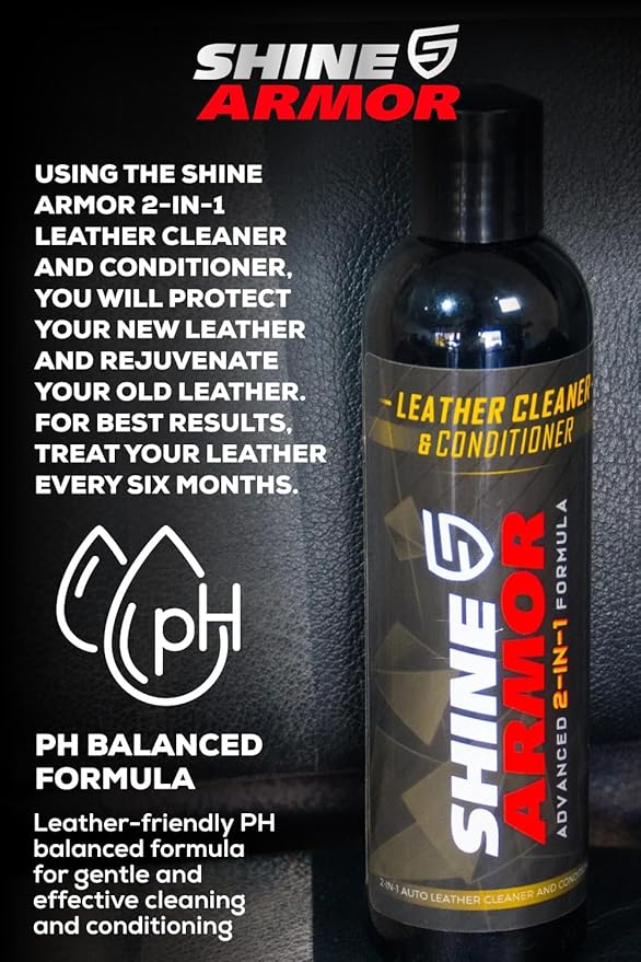 Leather Cleaner and Conditioner for Cars, Couch, Purse, Hand Bags, and Shoes - Twin Pack - Protect and Clean Interior Detailing (2x8oz Bottles)
