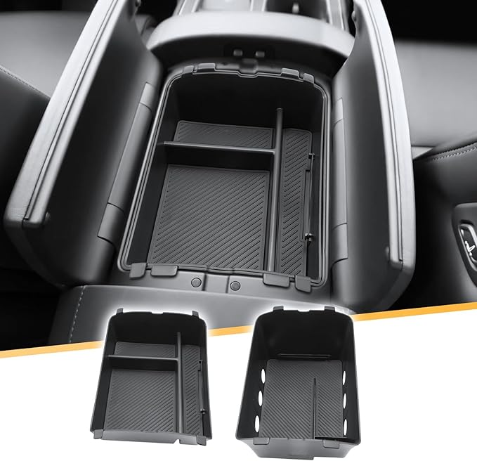 LFOTPP 2026 Palisade Center Console Organizer - 2PCS Upper + Lower 2026 Palisade/Palisade Hybrid Armrest Storage Box Tray - 2026 Palisade Hybrid Accessories - Only Fit Calligraphy Trim