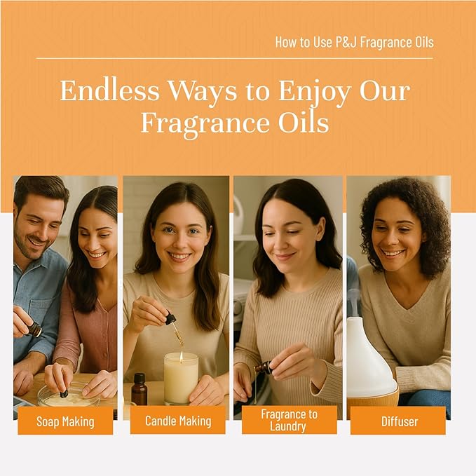P&J Trading Fragrance Oils for Diffusers for Home Spice Set Fragrance Scents for Candle Making - Soap Making Supplies - Car Diffuser Scents - Essential Home Gift Set - Apple Cider, Cinnamon & More