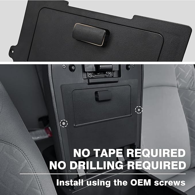 Muslogy Center Console Organizer Compatible with 2024 2025 2026 Toyota Tacoma Accessories Interior Storage Box Insert Tray Phone Pocket(Console Organizer+Hanging Storage Hidden Box+Door Inserts Box)