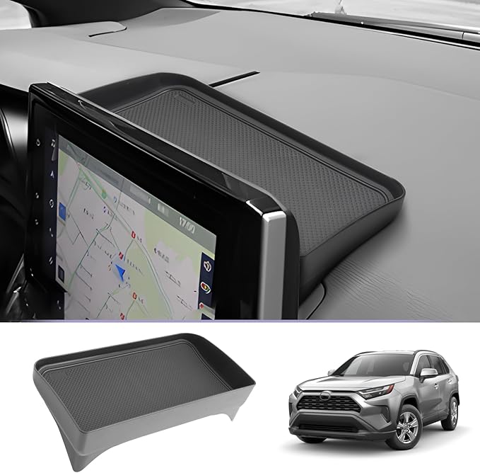 LUWU 2025 RAV 4 Dashboard Storage Tray Compatible with 2019-2022 2023 2024 2025 Toyota RAV 4 Center Console Display Box Hidden Tray Behind Screen 2025 RAV 4 Accessories