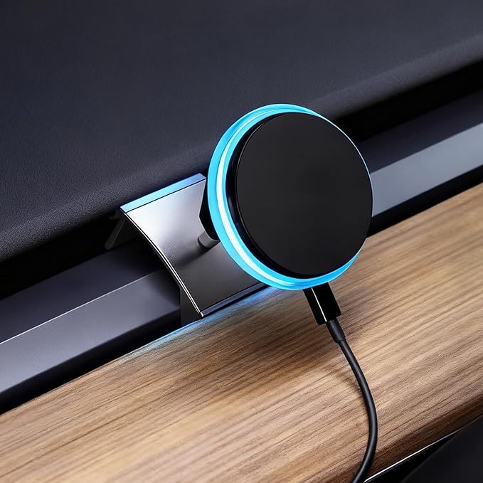 Wireless Car Mount Charger Fast Charging for Tesla Model 3/Y/3 Highland/Y Juniper (Model 3 17-23& Model Y 20-24, Without OBD Charger)