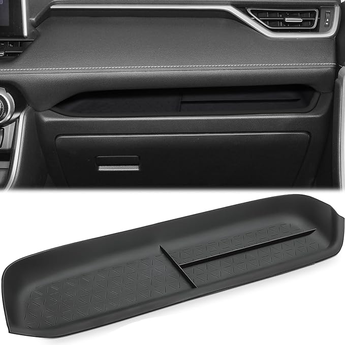 auovo Passenger Storage Organizer Mat Compatible with Toyota RAV4 Accessories 2025 2024 2023 2022 2021 2020 2019 Car Custom Passenger Glove Box Storage Organizer Tray